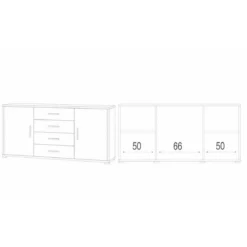 Credenza Noce Nero Mobile 2 Ante 4 Cassetti Contenitore Buffet Tv Soggiorno