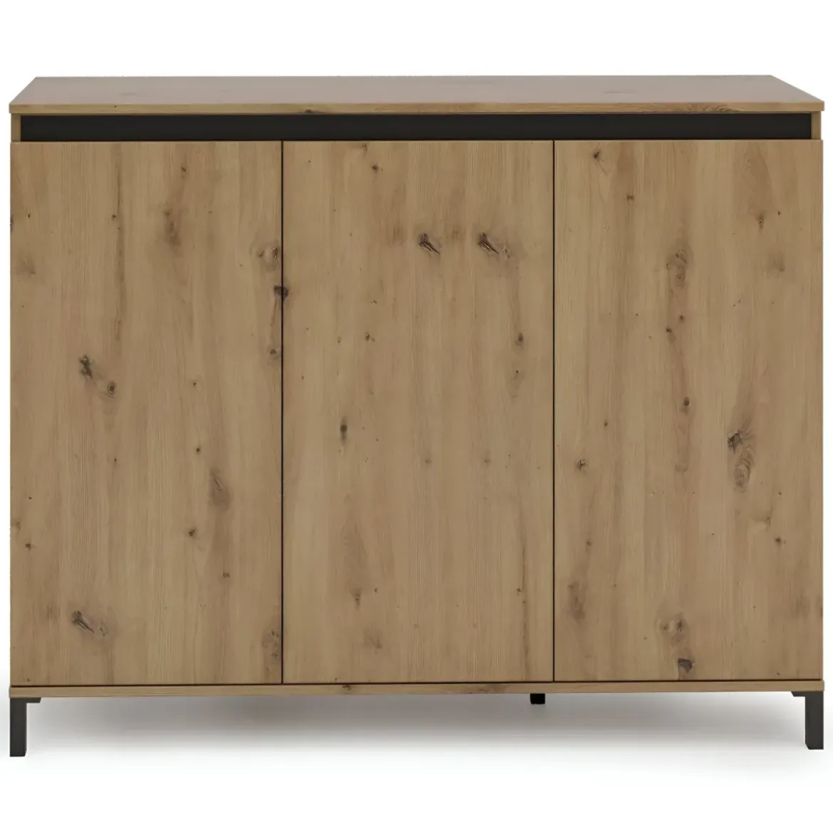 Credenza Soggiorno 3 Ante 138x110 cm Rovere Moderna