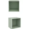 Cubo Contenitore Libreria 35x29x35 cm Legno MDF Verde Modulare