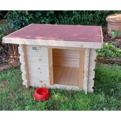 Cuccia in Legno per Cani Taglia Piccola da Esterno Giardino Inverno