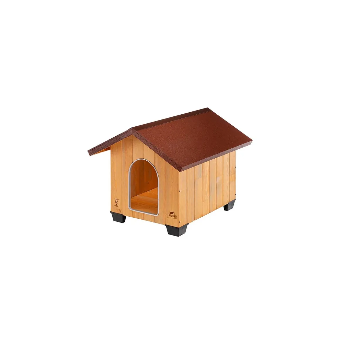 Cuccia per Cani Grande per esterno in legno 81x101x78 cm