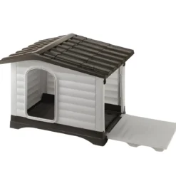 Cuccia per Cani grande 111x84x79 cm con parete ribaltabile