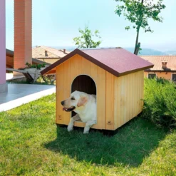 Cuccia per Cani in Legno Grande 89,5x111,5x90 da Esterno