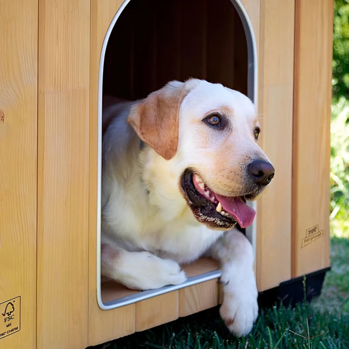 Cuccia per Cani in Legno Grande 89,5x111,5x90 da Esterno