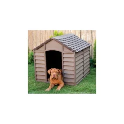 Cuccia per Cani in Resina Taglia Grande Giardino con Pavimento Interno Plastica