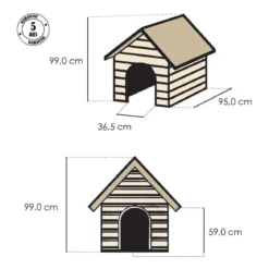 Cuccia per Cani Keter Taglia Grande Dog House in Resina