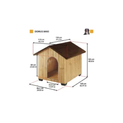 Cuccia per Cani maxi 107,5x130x103 cm da esterno in legno