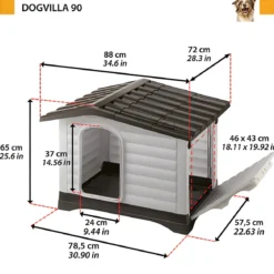 Cuccia per Cani 88x72x65 cm con pannello laterale ribaltabile