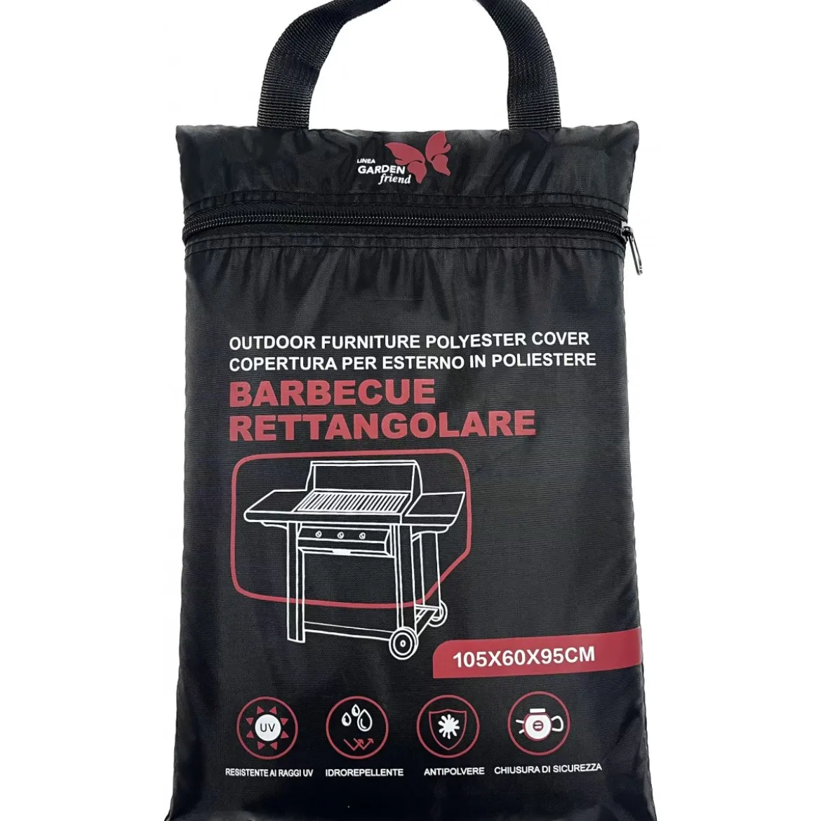 Custodia Protettiva per Barbecue Rettangolare 105x60x95 cm