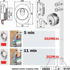 Defender Magnetico Disec MAG 3G Porta Blindata Cilindro Europeo Cromo Satinato