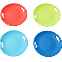 Disco Neve Bambini Ø60 cm con Maniglie in Plastica Colorata Resistente