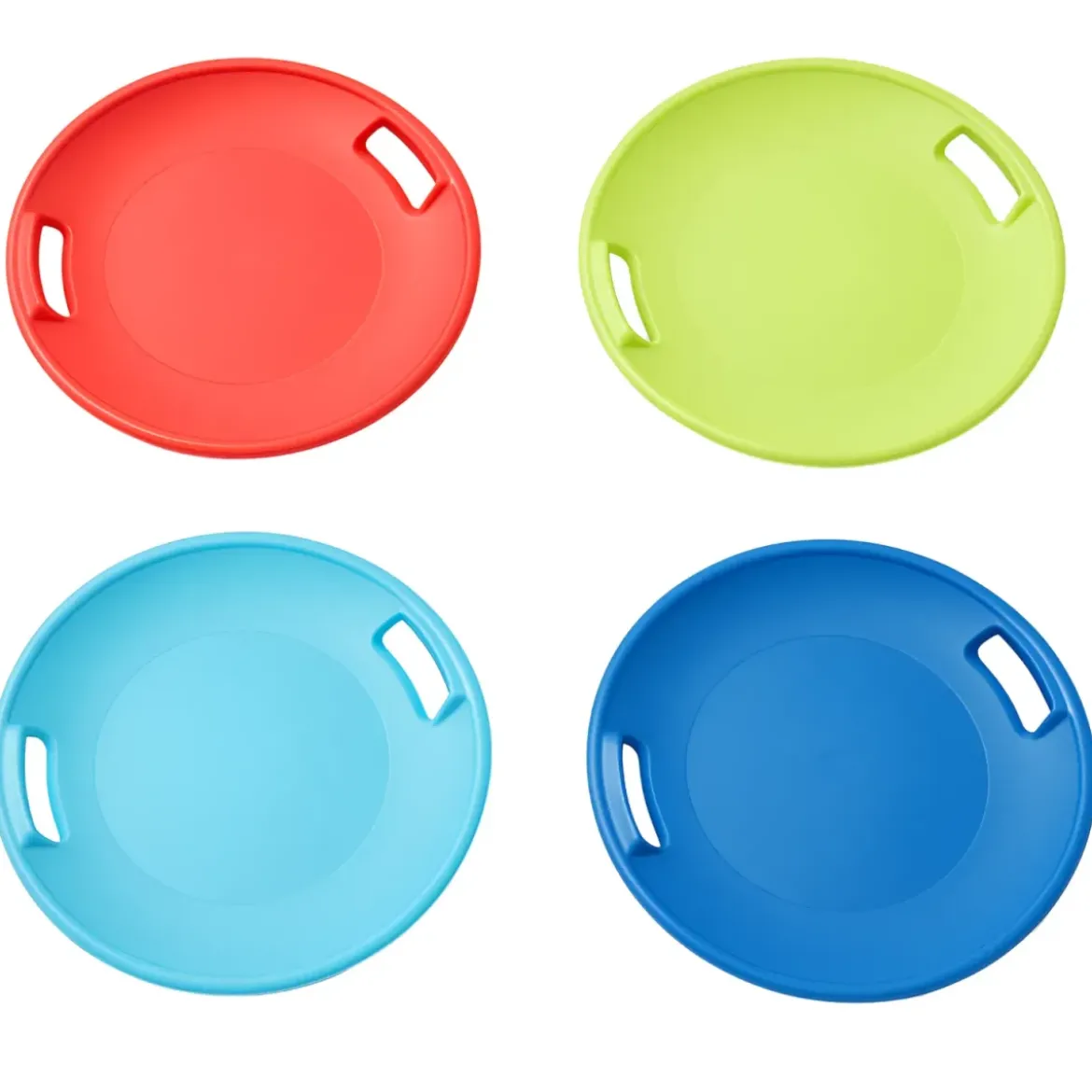 Disco Neve Bambini Ø60 cm con Maniglie in Plastica Colorata Resistente
