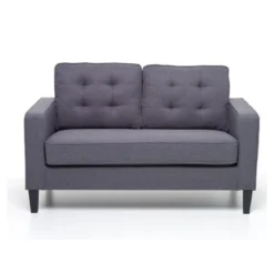 Divano 2 Due Posti Relax da Salotto 145 cm Economico Imbottito in Tessuto