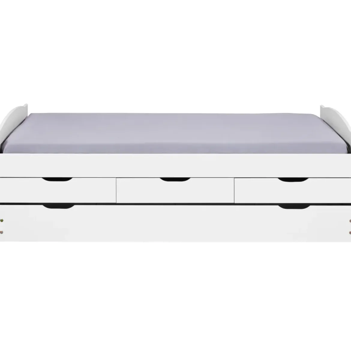 Divano Letto 2 Letti Singoli a Doghe 90x190 con Cassetti Contenitore Estraibile