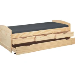 Divano Letto 2 Letti Singoli a doghe 90x200 con Cassetti Contenitore Estraibile