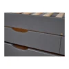 Divano Letto 2 Letti Singoli Doghe 90x200 Grigio Cassetti Contenitore Estraibile