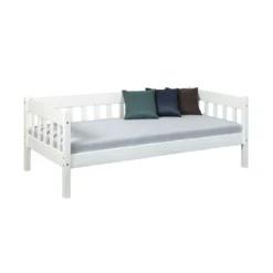 Divano Letto 90x200 Bianco Singolo a Doghe Possibile Letto Estraibile Cameretta