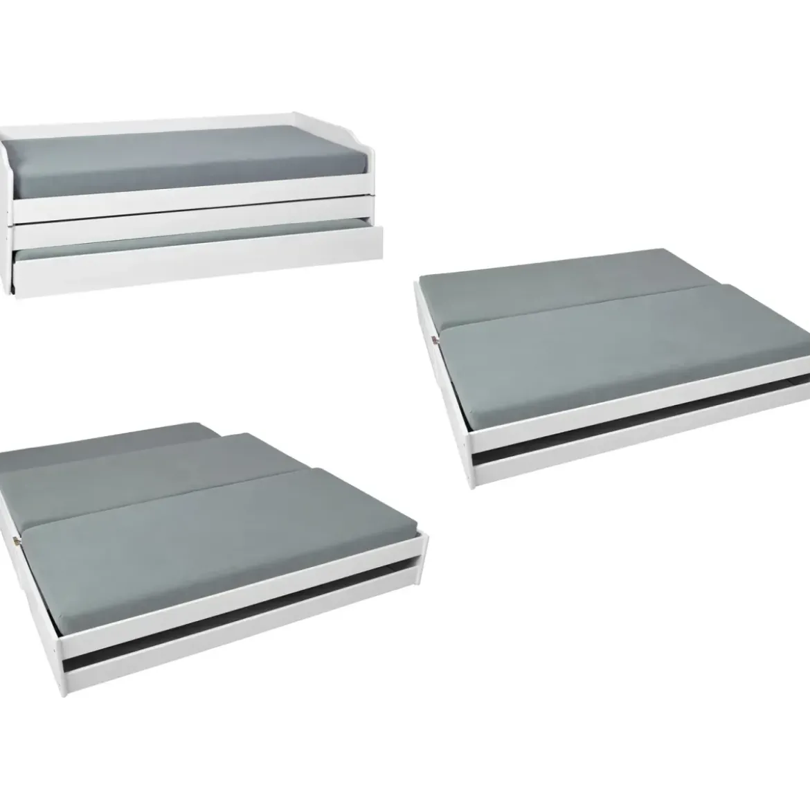 Divano Letto 90x200 3 Letti Singoli a Doghe Matrimoniale Estraibile Cameretta