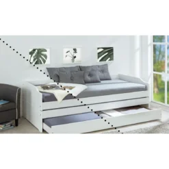 Divano Letto 90x200 3 Letti Singoli a Doghe Matrimoniale Estraibile Cameretta