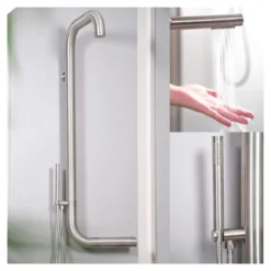 Doccia in acciaio inox da parete per esterno 316l