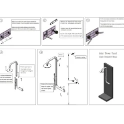 Doccia in acciaio inox da parete per esterno 316l