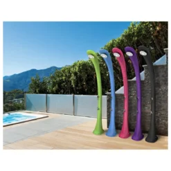 Doccia Solare da Giardino 32 litri Verde Miscelatore Terrazzo Esterno Piscina