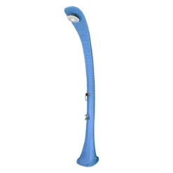 Doccia Solare da Giardino 32 litri Blu Miscelatore per Campeggio Esterno Piscina