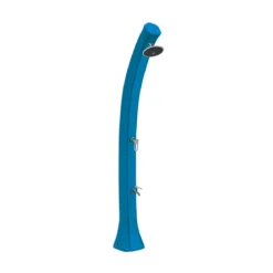Doccia Solare da Giardino 44 litri Blu Miscelatore per Esterno Piscina Campeggio