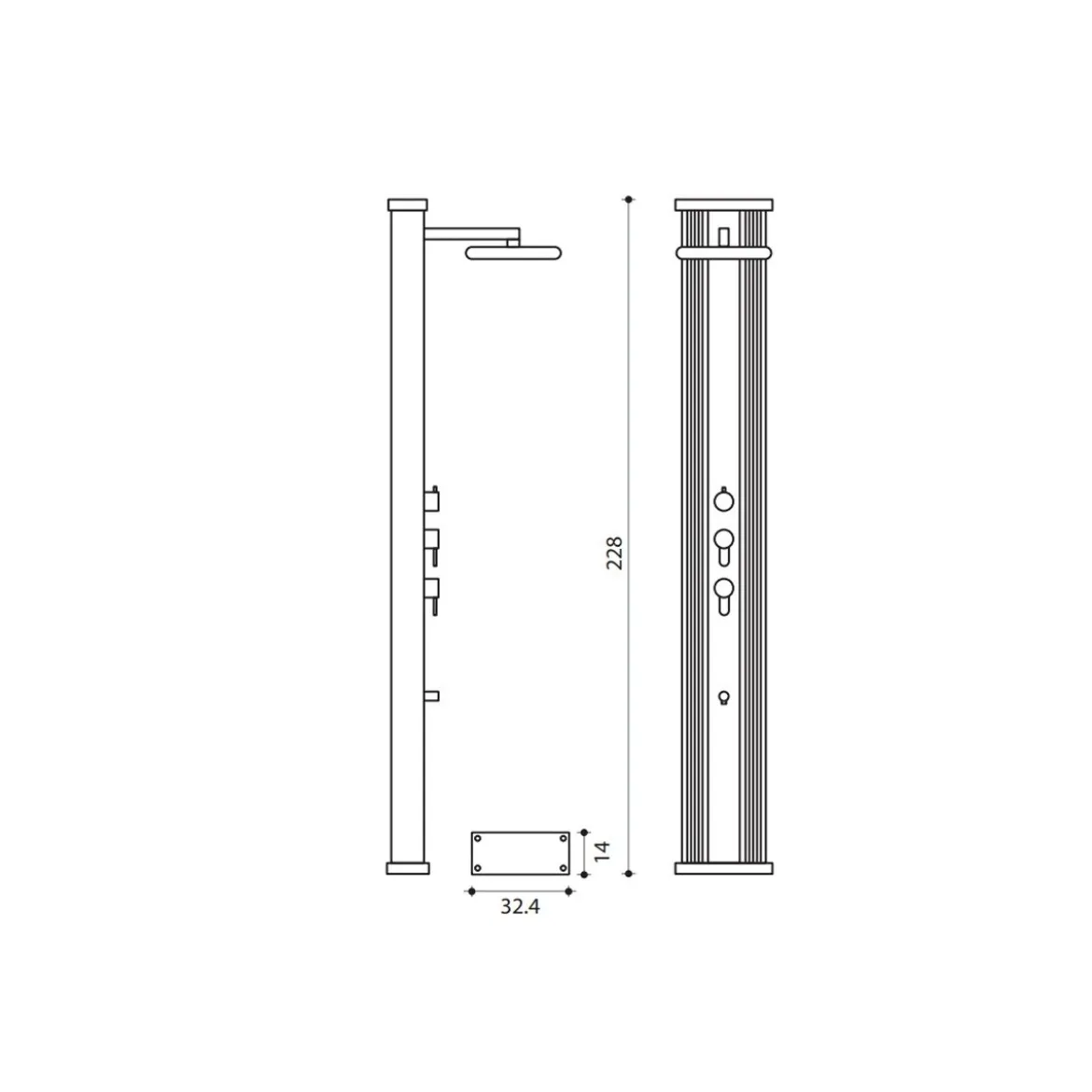 Doccia Solare in Alluminio inox 40 litri Ibrida Acqua Calda da Giardino Esterno