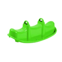 Dondolo per Bambini 3 Posti Plastica Colorata con Maniglie Resistenti