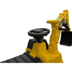 Escavatore Caterpillar Cavalcabile per Bambini Giallo Braccio Mobile