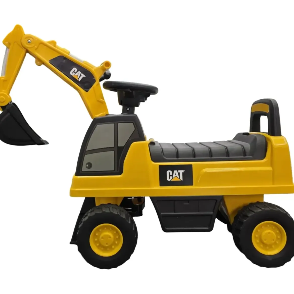Escavatore Caterpillar Cavalcabile per Bambini Giallo Braccio Mobile