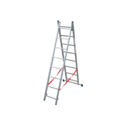 Facal Scala Alluminio 8 Gradini Scaletta Telescopica a Libretto Appoggio