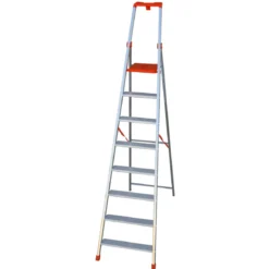Facal Scala 8 Gradini Alluminio Doppia a Forbice Professionale Scaletta Interno