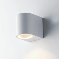 Faretto a Parete in Alluminio Bianco da Esterno Punto Luce Applique
