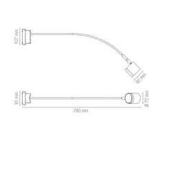 Faretto da Esterno Intec con Struttura Flessibile Applique Orientabile