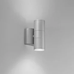 Faretto da Muro per Esterno Applique Grigio a Parete Doppia Emissione
