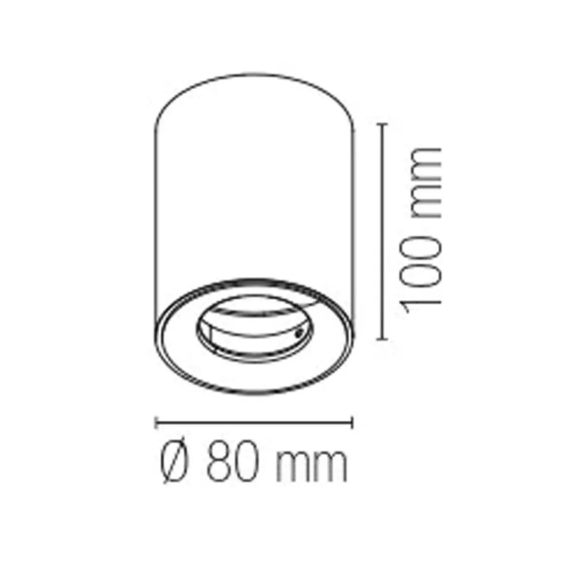 Faretto da Soffitto Punto Luce Bianco Opaco Lampada Rotonda in Alluminio