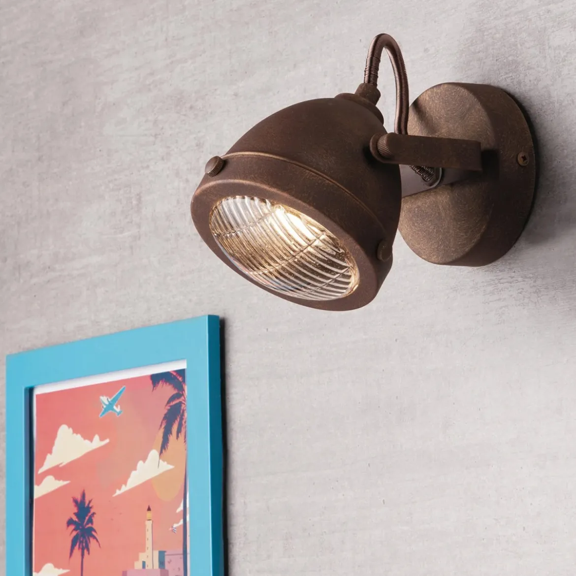 Faretto Orientabile Applique Moderna Lampada da Parete per Interno