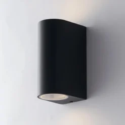 Faretto 2 Punti Luce a Parete da Esterno Applique in Alluminio Antracite