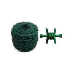 Filo di ferro Spinato 2.2 Plastificato Verde 180 Mt Recinzione Rete in Acciaio