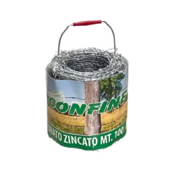 Filo Spinato Acciaio Zincato 200 Metri 1,7 mm per Recinzione Rete