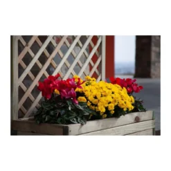 Fioriera con Grigliato 120 Balcone Vaso Spalliera Legno Rettangolare Portavaso