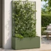 Fioriera con Spalliera Rampicanti Verde 80x36x140 cm in Plastica