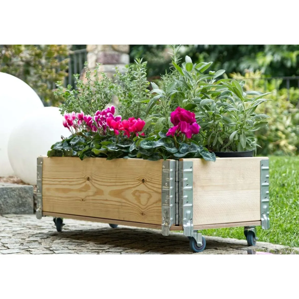Fioriera da Balcone Giardino Rettangolare da Esterno Portavaso Legno