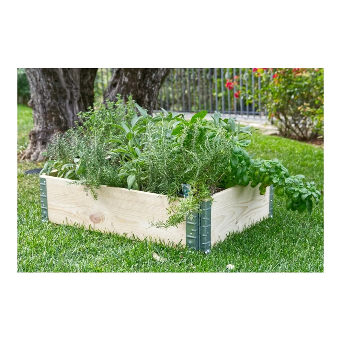 Fioriera da Giardino in Legno Portavso Rettangolare da balcone 80x40