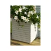 Fioriera in Legno Bianca 40x40 cm Vaso da Balcone Giardino Portavasi