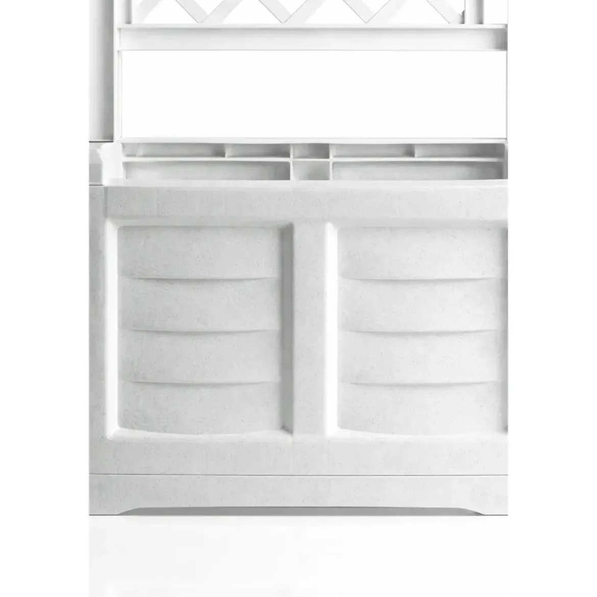 Fioriera Separé Bianco Griglia Effetto Legno 80x42,5 cm da Esterno