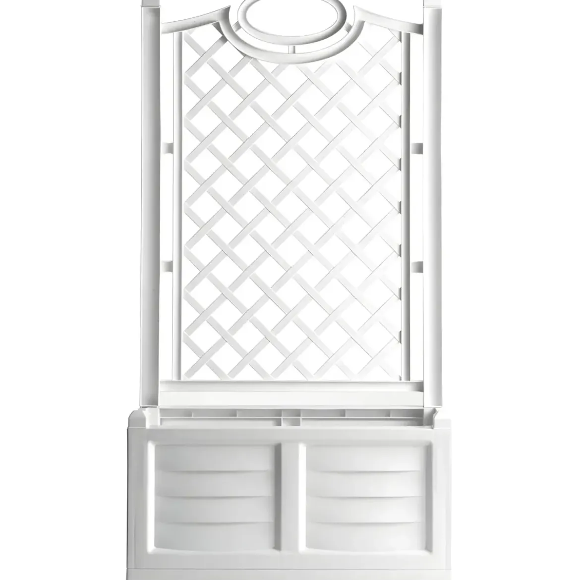 Fioriera Separé Bianco Griglia Effetto Legno 80x42,5 cm da Esterno