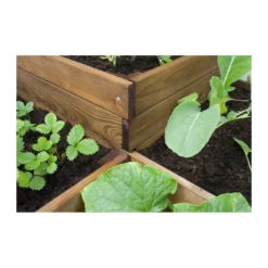 Fioriera 90x90 Orto Rialzato da Balcone Giardino Terrazzo Aiuola Vaso in Legno